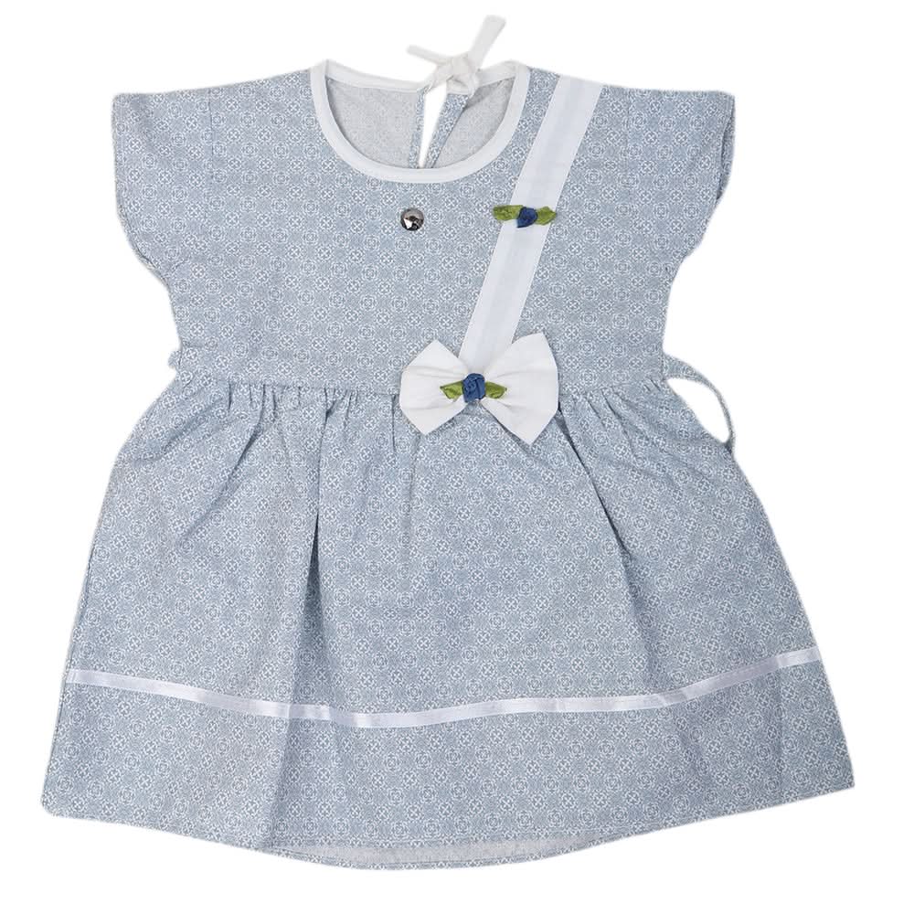 Girls Cotton Frock - Steel Blue, Kids, Girls Frocks, Chase Value, Chase Value