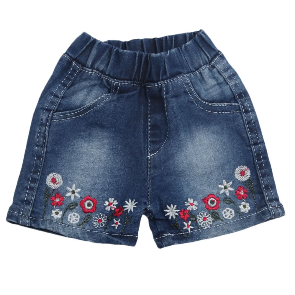 Newborn Girls Denim Short - Light Blue, Kids, Newborn Girls Shorts Skirts And Pants, Chase Value, Chase Value
