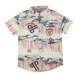 Boys Half Sleeves Printed Shirt - Red, Kids, Boys Shirts, Chase Value, Chase Value