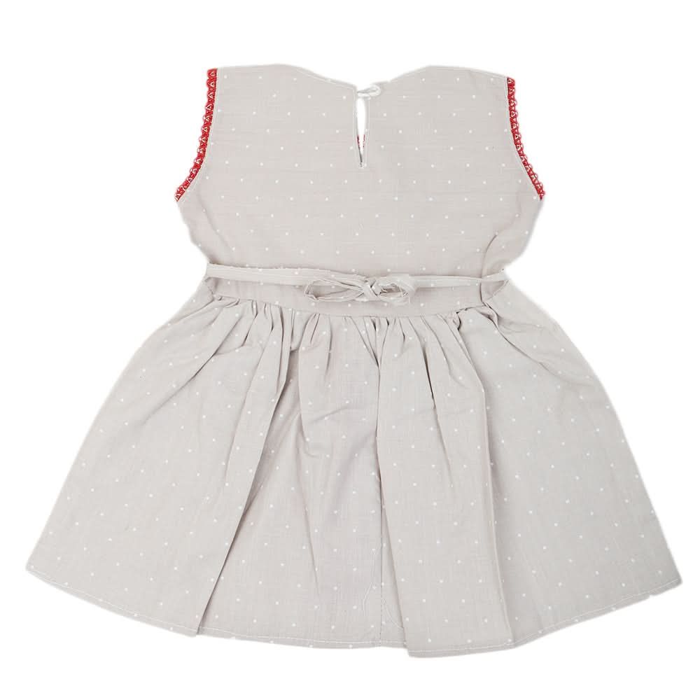 Girls Cotton Frock - Beige, Kids, Girls Frocks, Chase Value, Chase Value