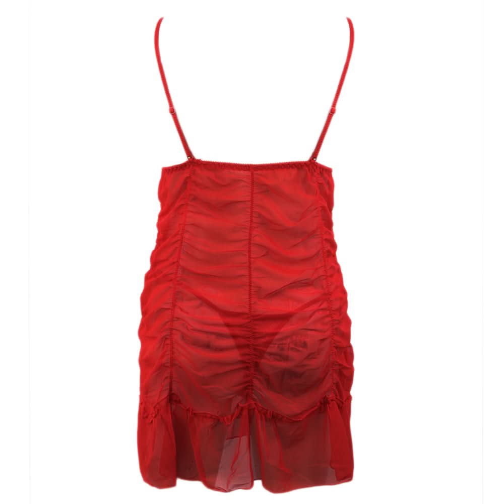 Women's Short Fancy Nighty - Red, Women, Night Suit, Chase Value, Chase Value