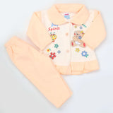 Newborn Girl Full Sleeves Polar Suit - Peach, Kids, NB Girls Sets And Suits, Chase Value, Chase Value