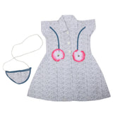Girls Cotton Frock - Grey, Kids, Girls Frocks, Chase Value, Chase Value