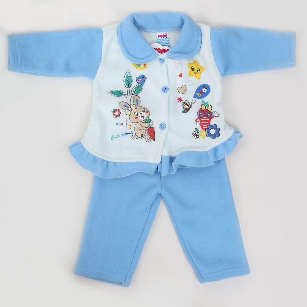Newborn Girl Full Sleeves Suit - Blue, Kids, NB Girls Sets And Suits, Chase Value, Chase Value