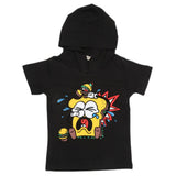 Boys Hooded Half Sleeves T-Shirt - Black, Kids, Boys T-Shirts, Chase Value, Chase Value