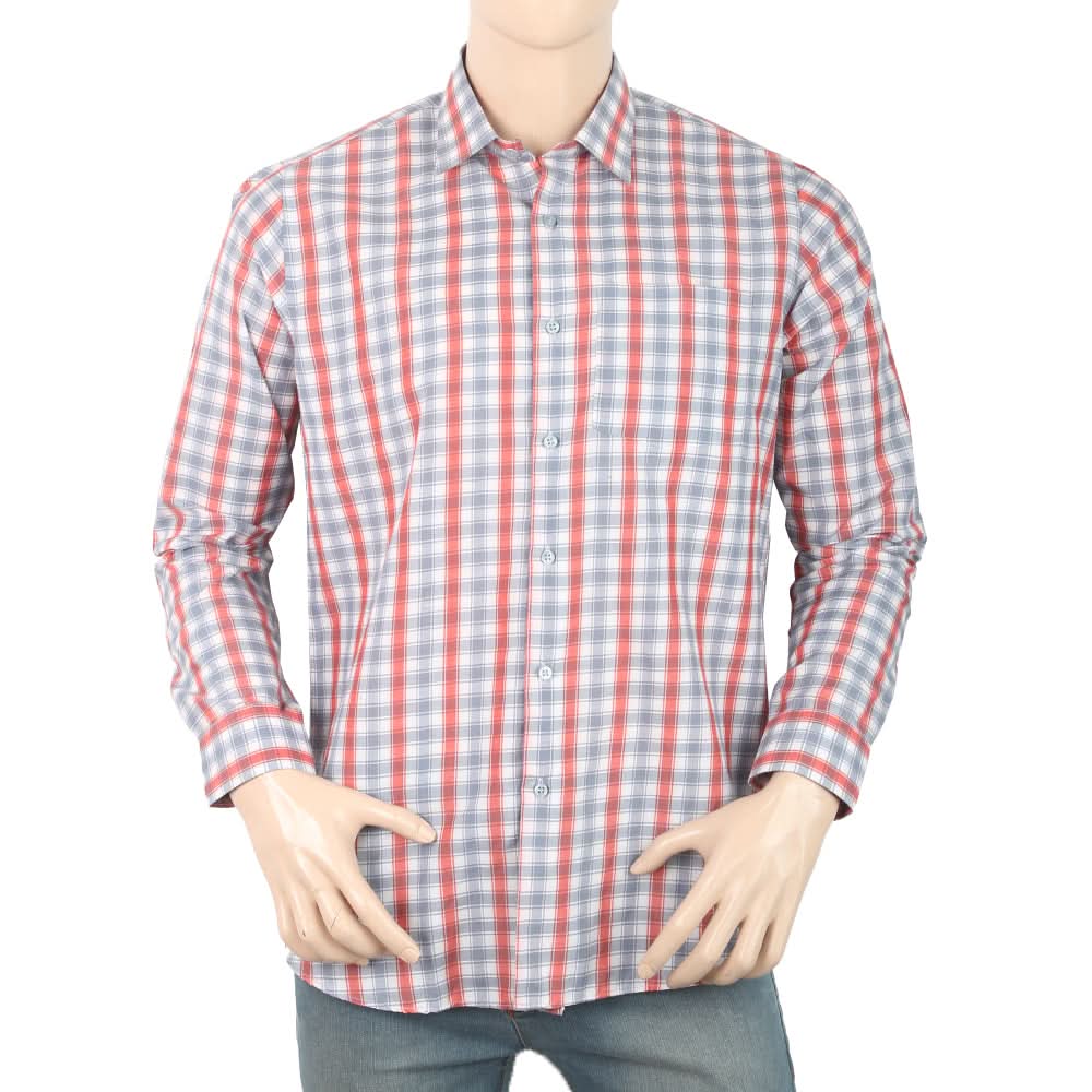 Men's Formal Shirt Check ARC 4395 - Red, Men, T-Shirts And Polos, Chase Value, Chase Value