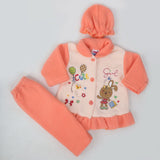 Newborn Girl Full Sleeves Polar Suit 6541 - Peach, Kids, NB Girls Sets And Suits, Chase Value, Chase Value