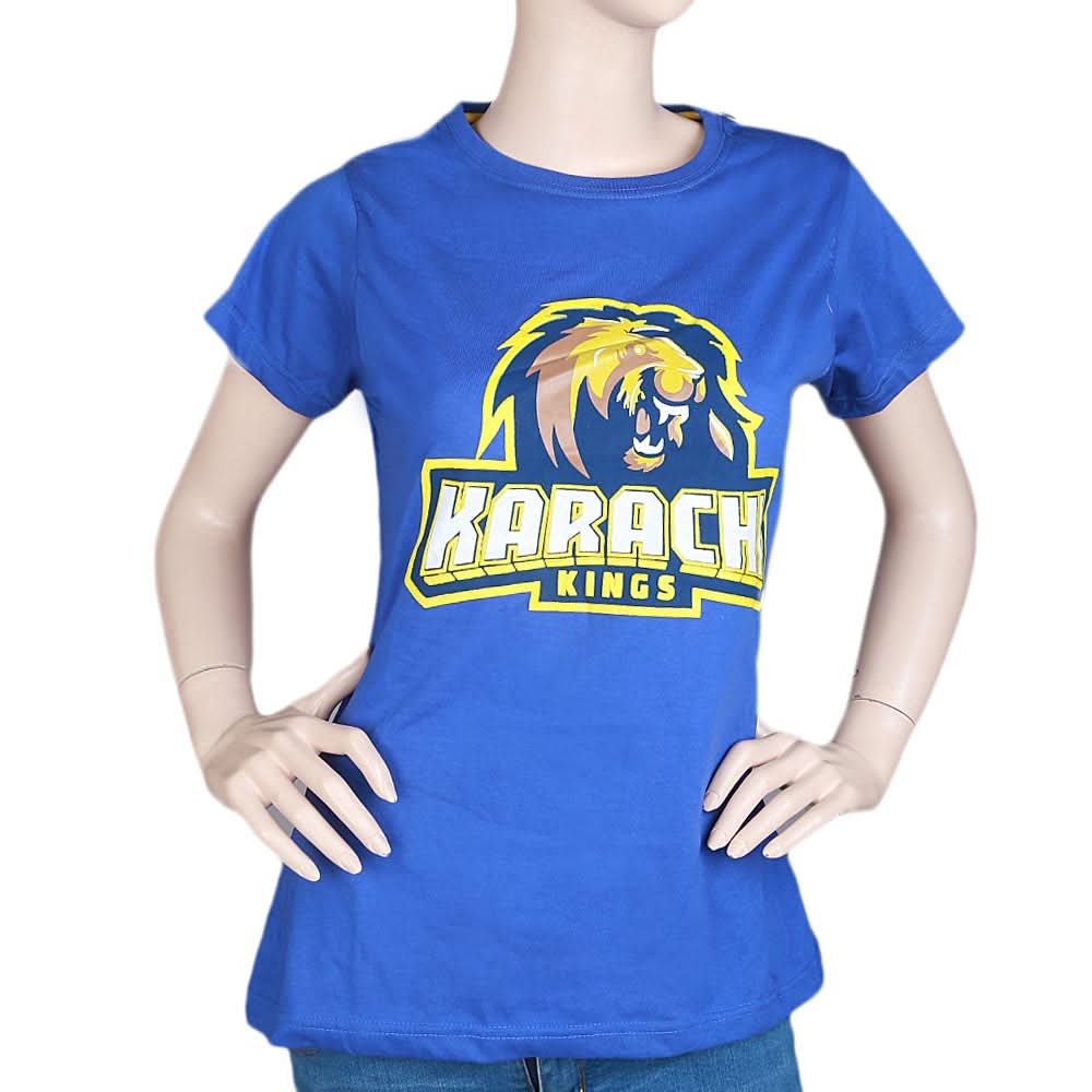 Karachi Kings T-Shirt For Women's - Blue, Women's Fashion, Chase Value, Chase Value