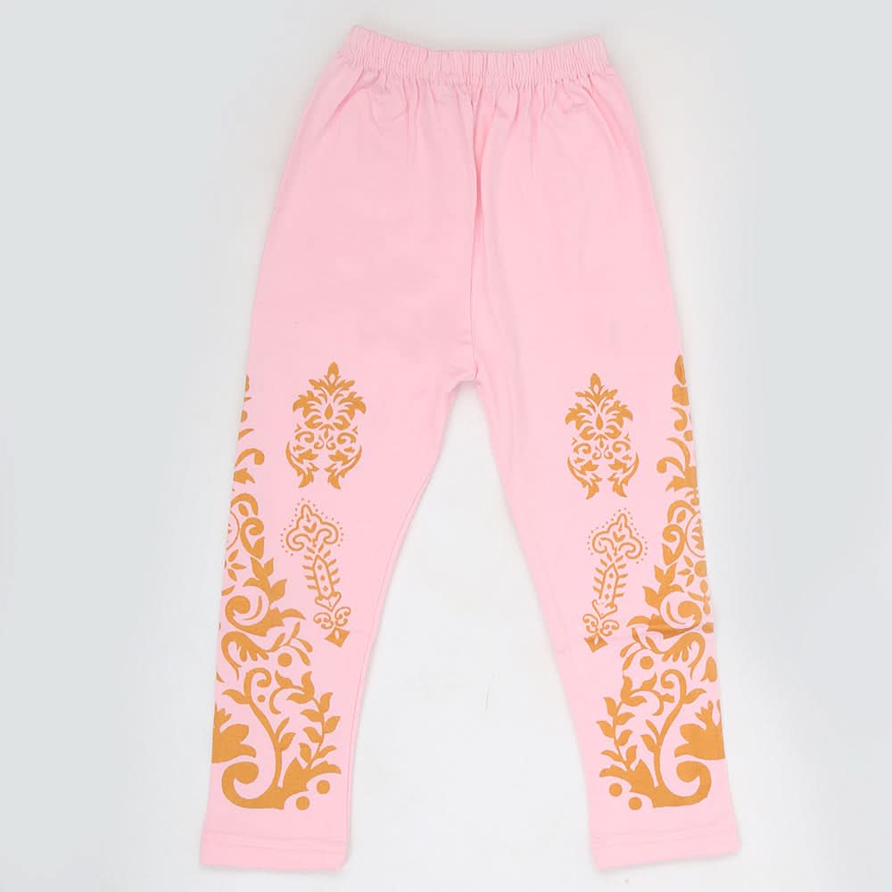 Girls Printed Bottom Tights - Pink, Kids, Tights Leggings And Pajama, Chase Value, Chase Value