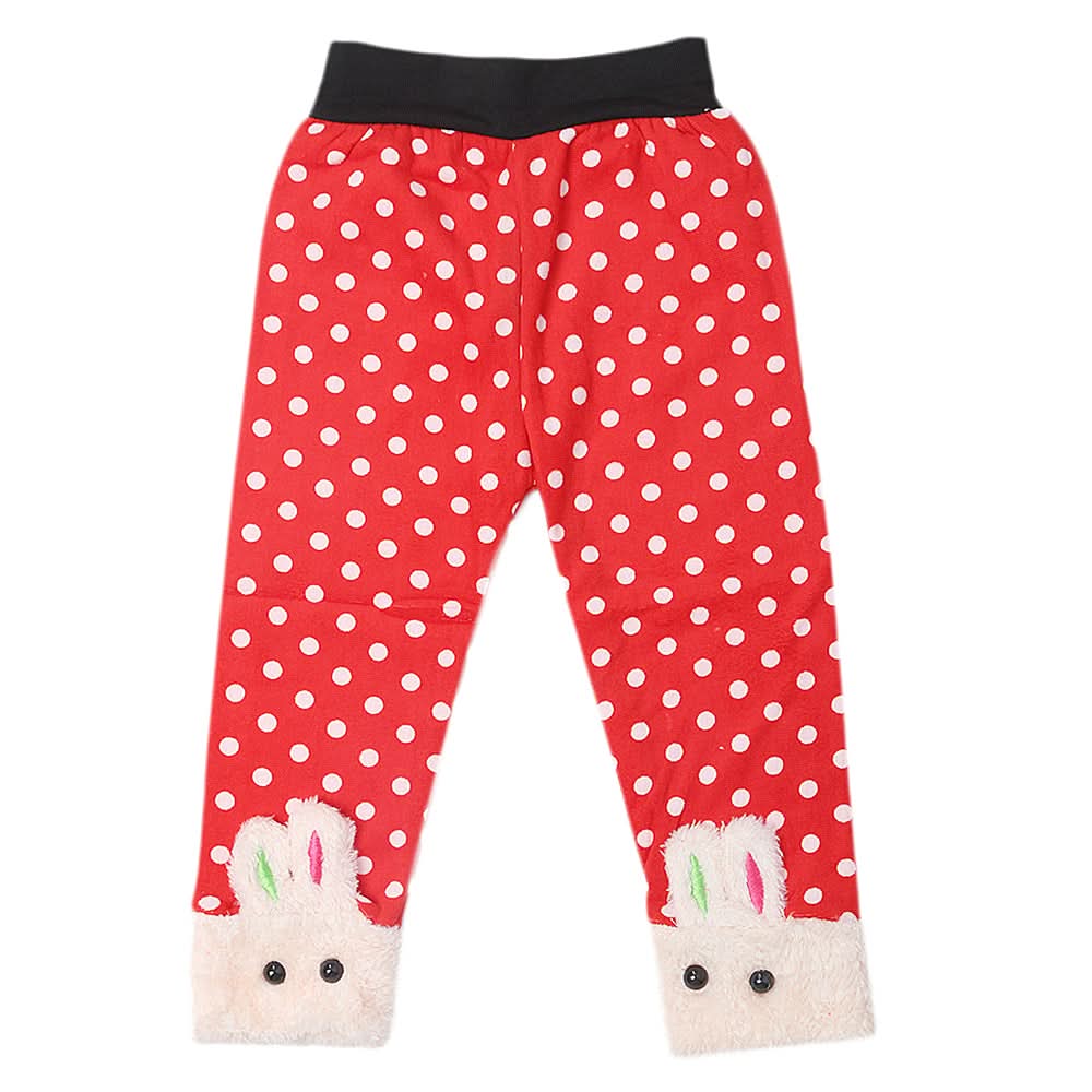Girls Velvet Tights - Red, Kids, Tights Leggings And Pajama, Chase Value, Chase Value