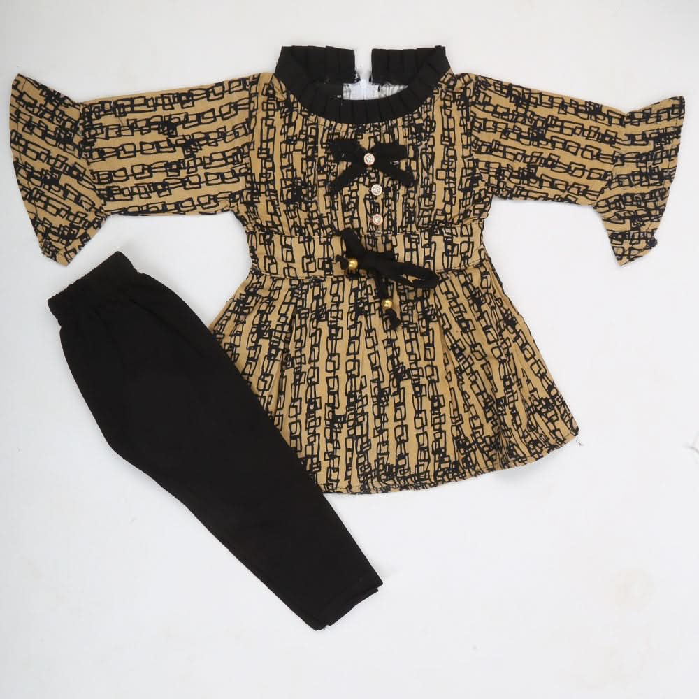 Girls Full Sleeves Tights Suit - Black, Kids, Girls Sets And Suits, Chase Value, Chase Value