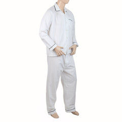 Mens Comfort Stripe Night Suit - White, Men, Nightwear, Chase Value, Chase Value