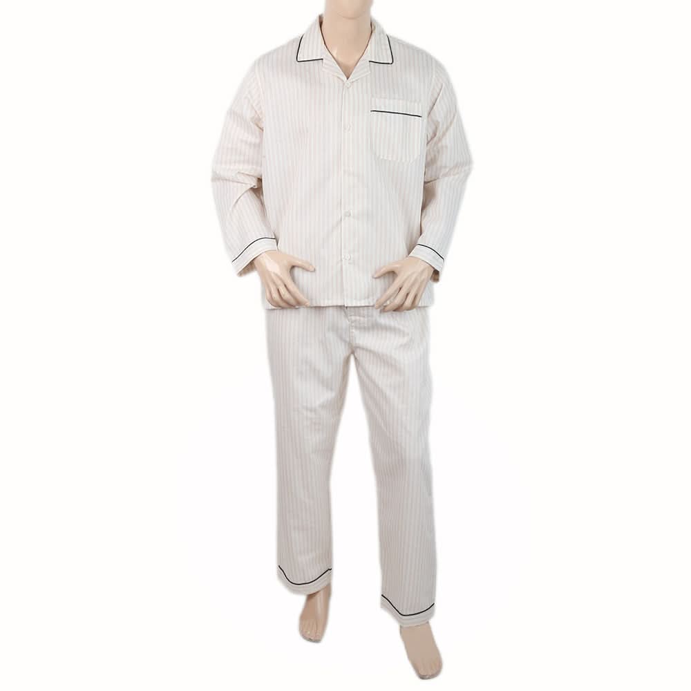 Mens Comfort Stripe Night Suit - Fawn, Men, Nightwear, Chase Value, Chase Value