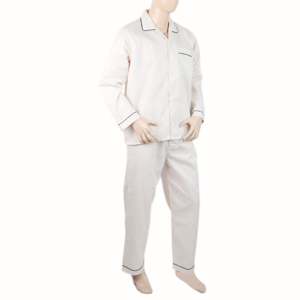 Mens Comfort Stripe Night Suit - Fawn, Men, Nightwear, Chase Value, Chase Value