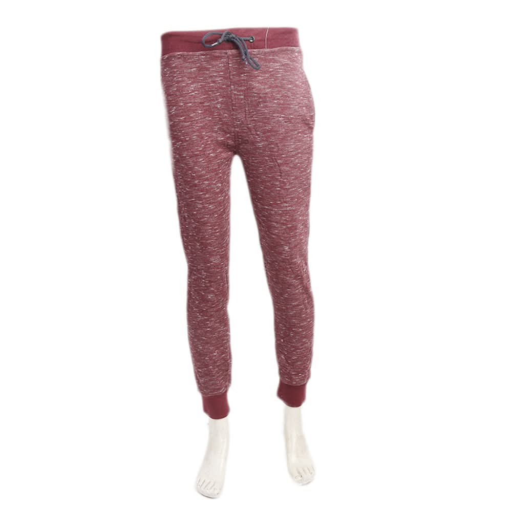 Men's Fleece Fancy Trouser - Maroon, Men, Lowers And Sweatpants, Chase Value, Chase Value