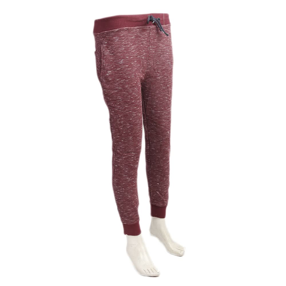 Men's Fleece Fancy Trouser - Maroon, Men, Lowers And Sweatpants, Chase Value, Chase Value