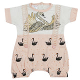 Newborn Girls Half Sleeves Romper - Peach, Kids, Newborn Girls Rompers, Chase Value, Chase Value