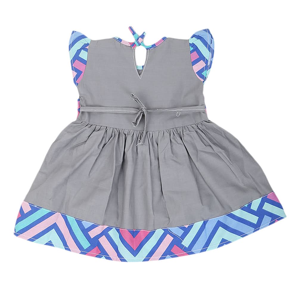 Girls Cotton Frock - Grey, Kids, Girls Frocks, Chase Value, Chase Value