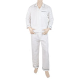 Mens Comfort Stripe Night Suit - White, Men, Nightwear, Chase Value, Chase Value