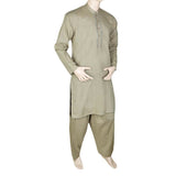 Men's Embroidered Shalwar Kameez Band Collar - Green, Men, Shalwar Kameez, Chase Value, Chase Value