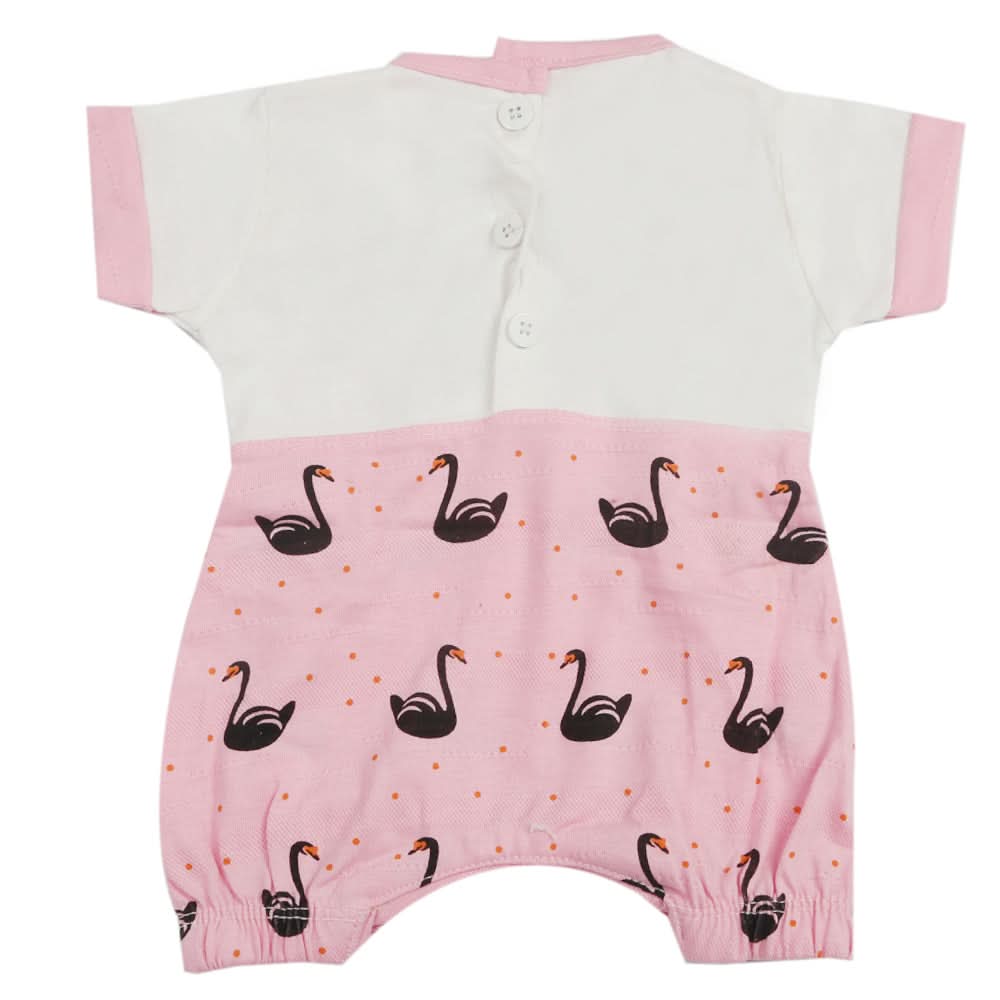 Newborn Girls Half Sleeves Romper - Pink, Kids, Newborn Girls Rompers, Chase Value, Chase Value