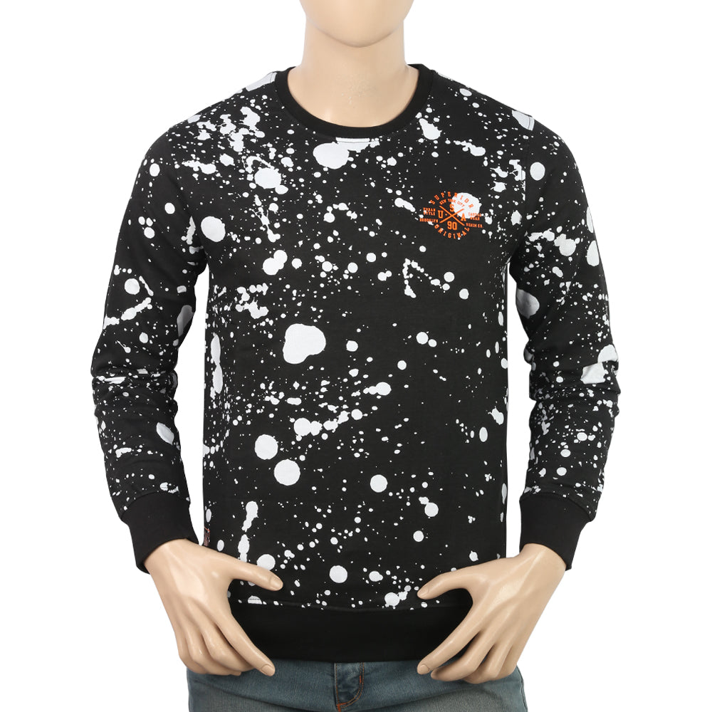 Men's Fleece Sweatshirt - Black, Men's Sweater & Sweat Shirts, Chase Value, Chase Value