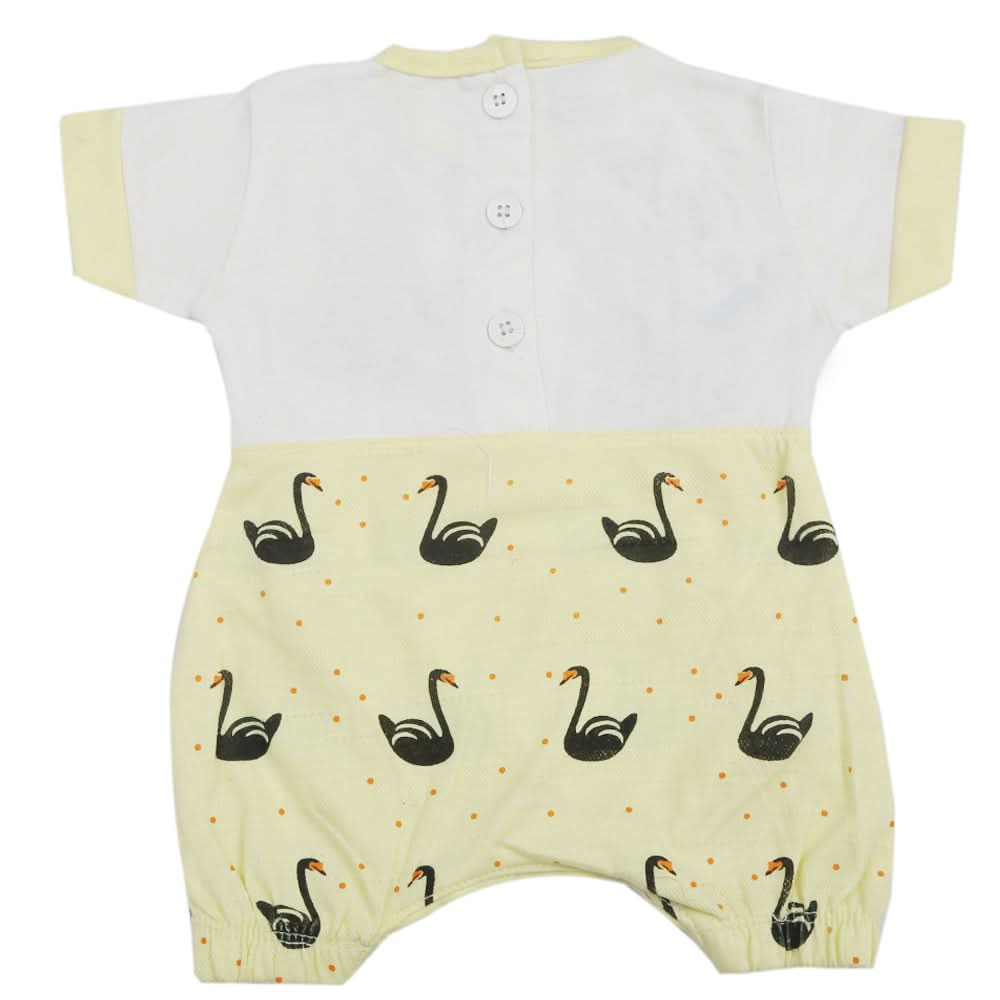 Newborn Girls Half Sleeves Romper - Yellow, Kids, Newborn Girls Rompers, Chase Value, Chase Value