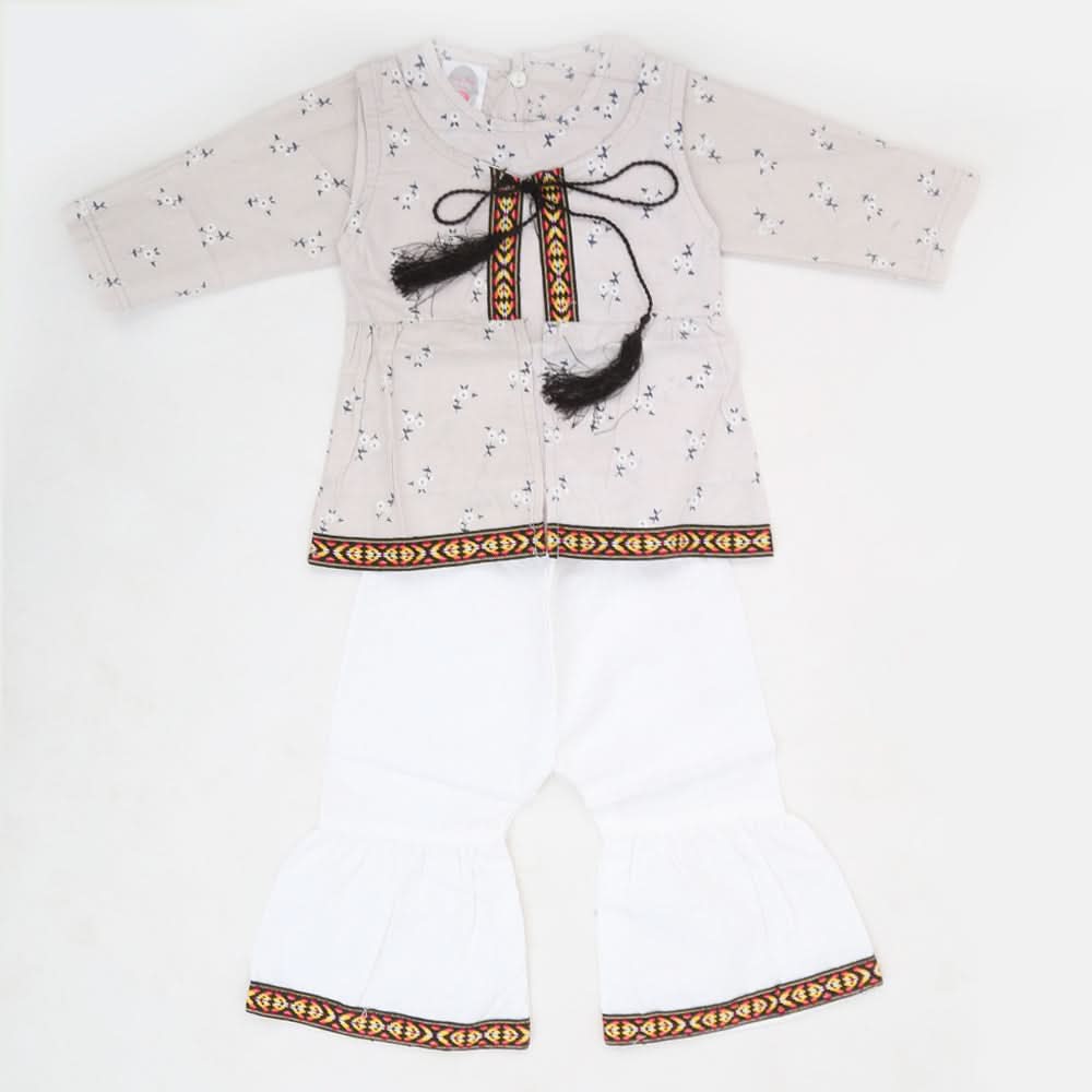 Girls Pant Suit - Light Grey, Kids, Girls Sets And Suits, Chase Value, Chase Value