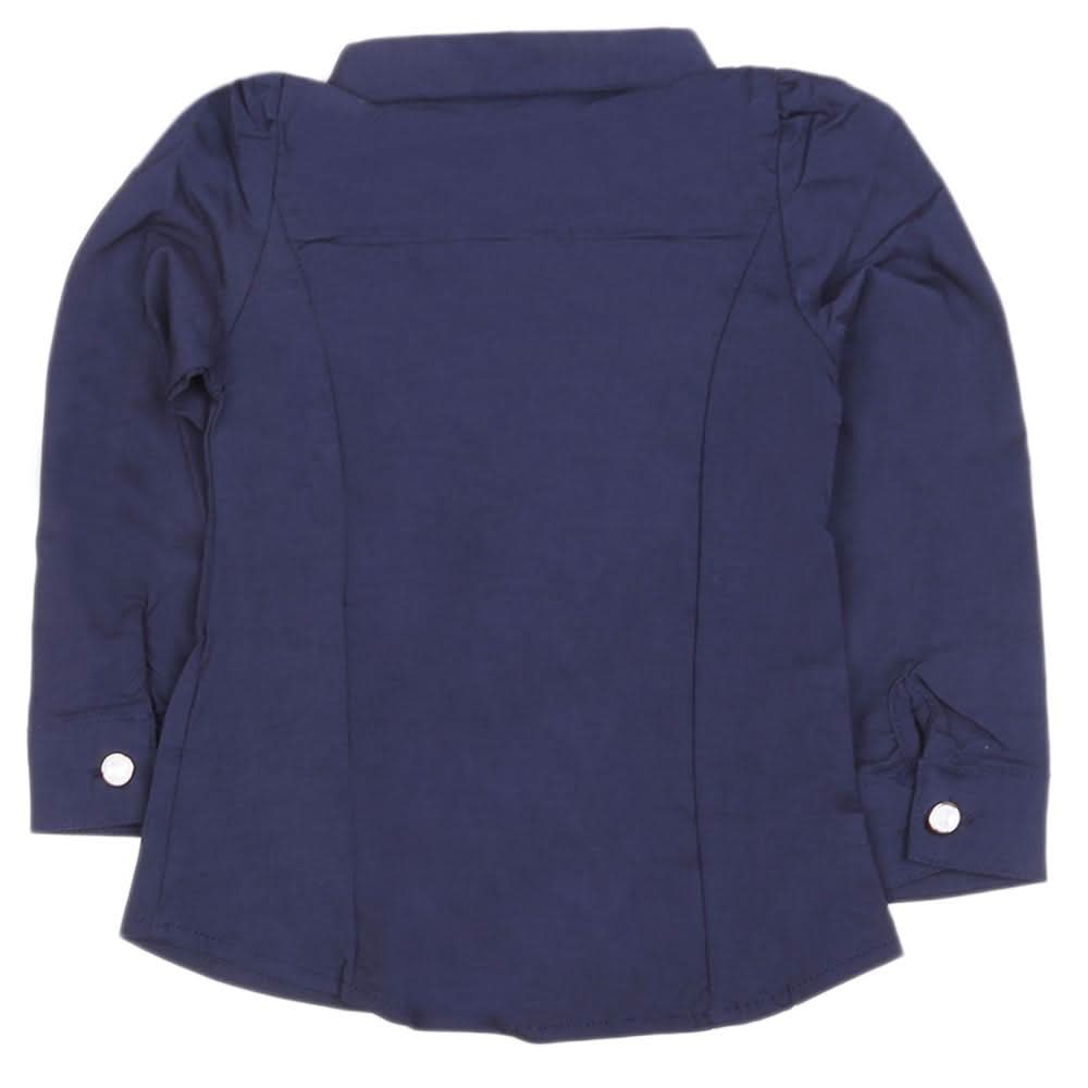 Girls Full Sleeves Shirt - Navy Blue, Kids, Tops, Chase Value, Chase Value