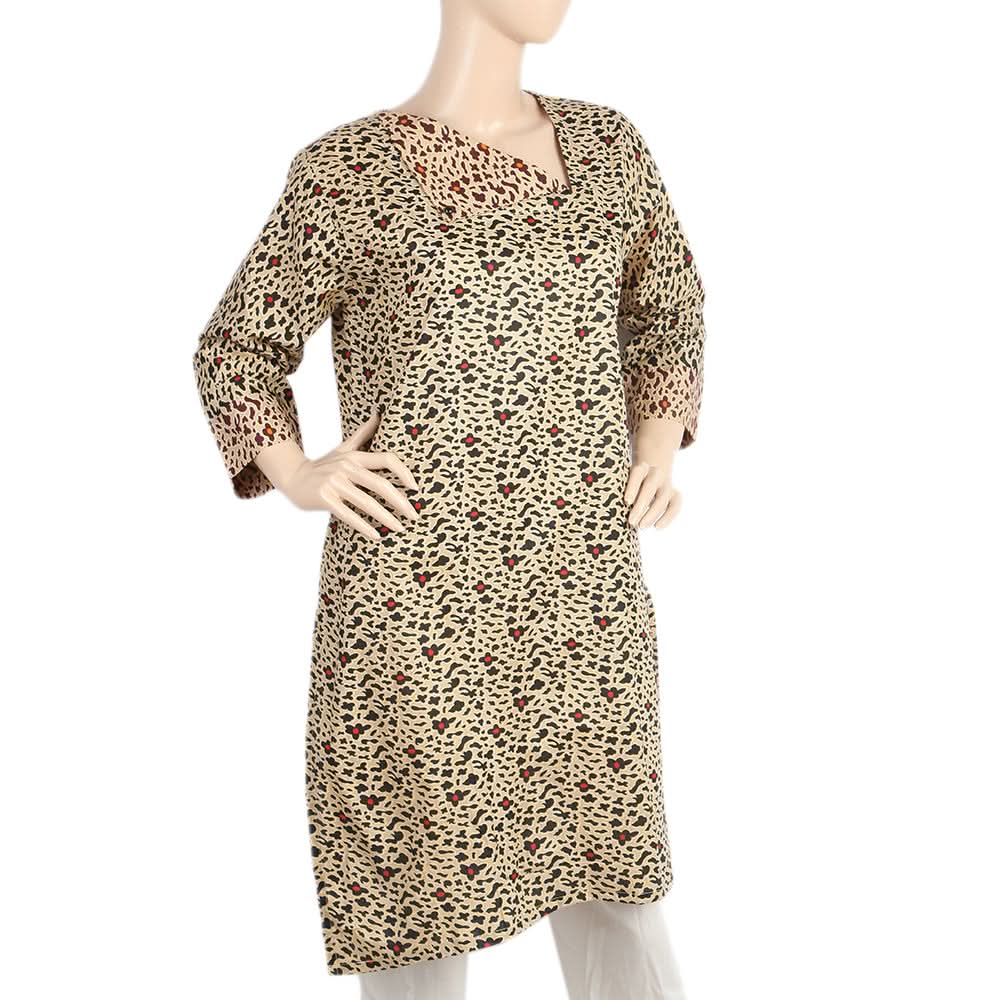 Mahnoor Printed Un-Stitched 1pcs Cotton Kurti - 01, Women, Unstitched Kurti, United Textiles, Chase Value