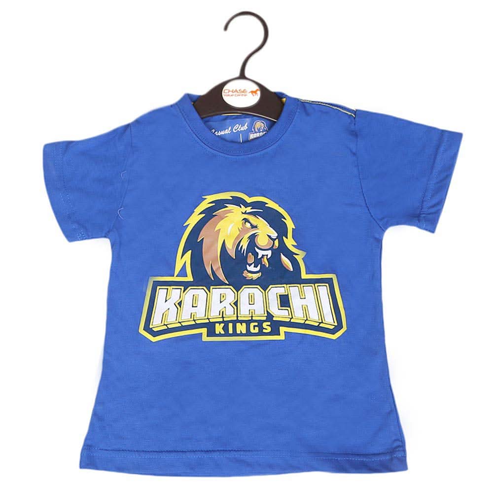 Karachi Kings T-Shirt For Girls - Blue, Kids, Girls T-Shirts, Chase Value, Chase Value