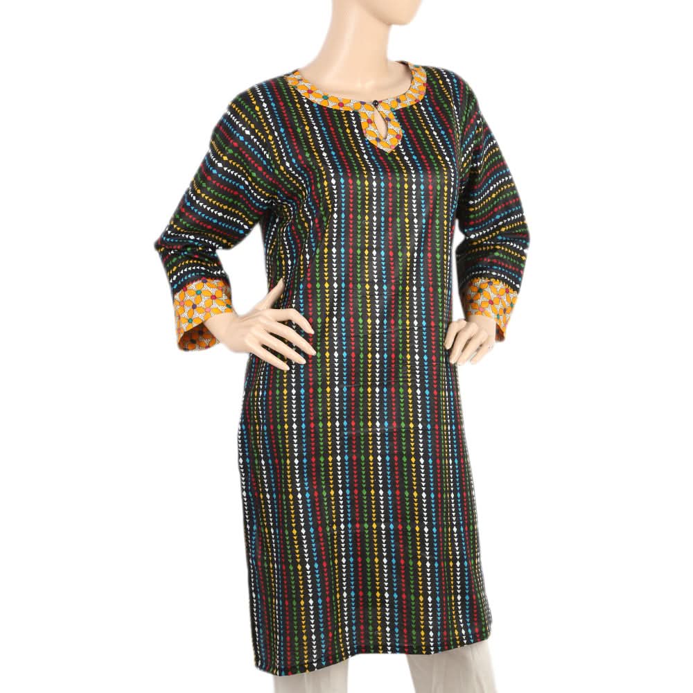 Mahnoor Printed Un-Stitched 1pcs Cotton Kurti - 02, Women, Unstitched Kurti, United Textiles, Chase Value