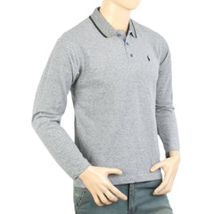 Men's Full Sleeves Polo T-Shirt - Light Grey, Men's T-Shirts & Polos, Chase Value, Chase Value