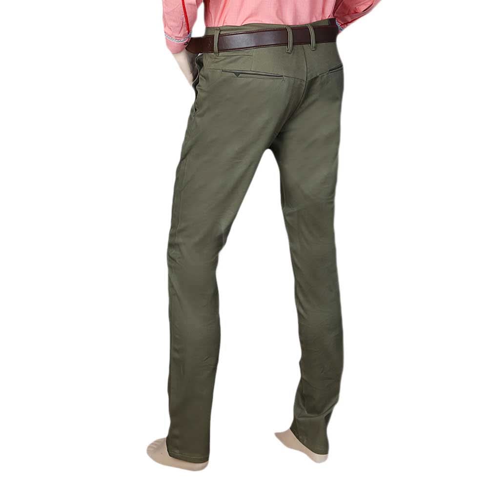 Mens Zara Men Fancy Cotton Chino Pant - Olive Green, Men, Casual Pants And Jeans, Chase Value, Chase Value