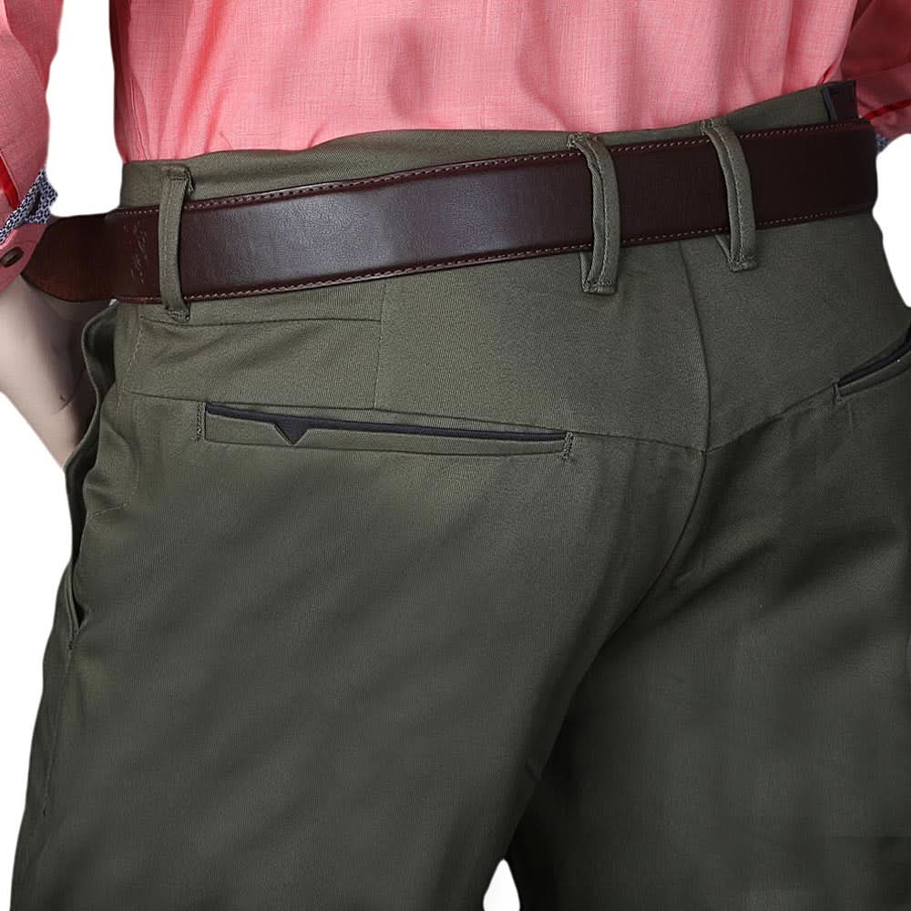 Mens Zara Men Fancy Cotton Chino Pant - Olive Green, Men, Casual Pants And Jeans, Chase Value, Chase Value