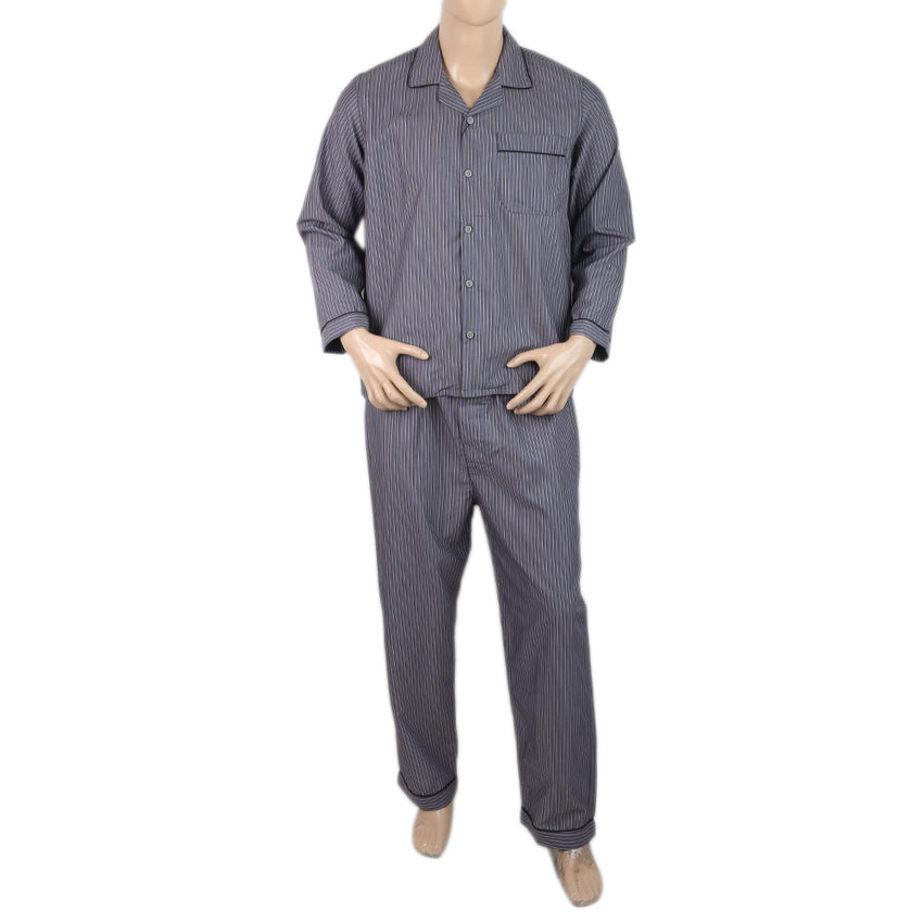 Mens Comfort Stripe Night Suit - Dark Blue, Men, Nightwear, Chase Value, Chase Value