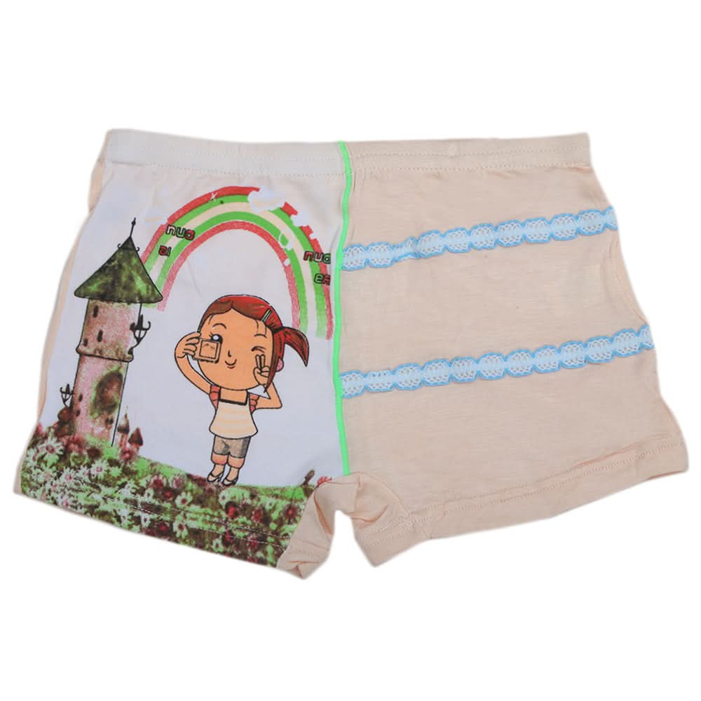 Girls Boxer #01 (RS261) - Peach, Kids, Panties And Briefs, Chase Value, Chase Value