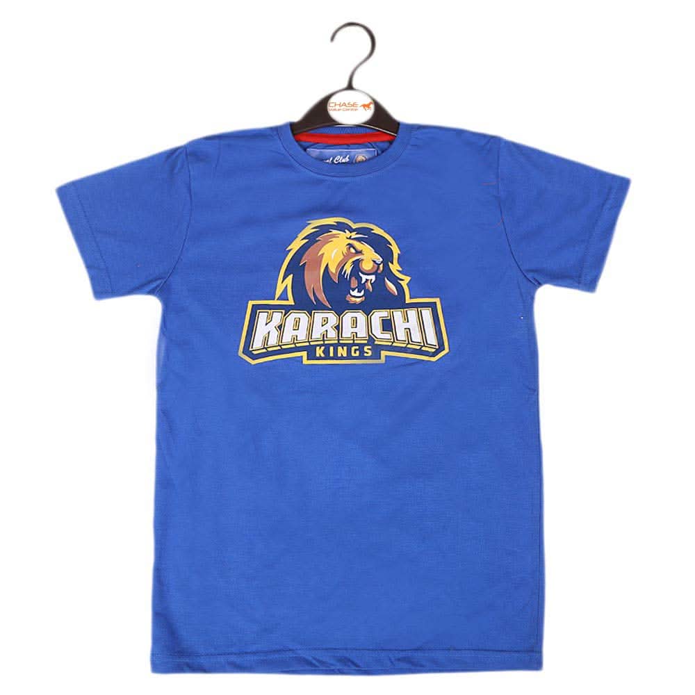 Karachi Kings T-Shirt For Boys - Blue, Kids, Boys T-Shirts, Chase Value, Chase Value