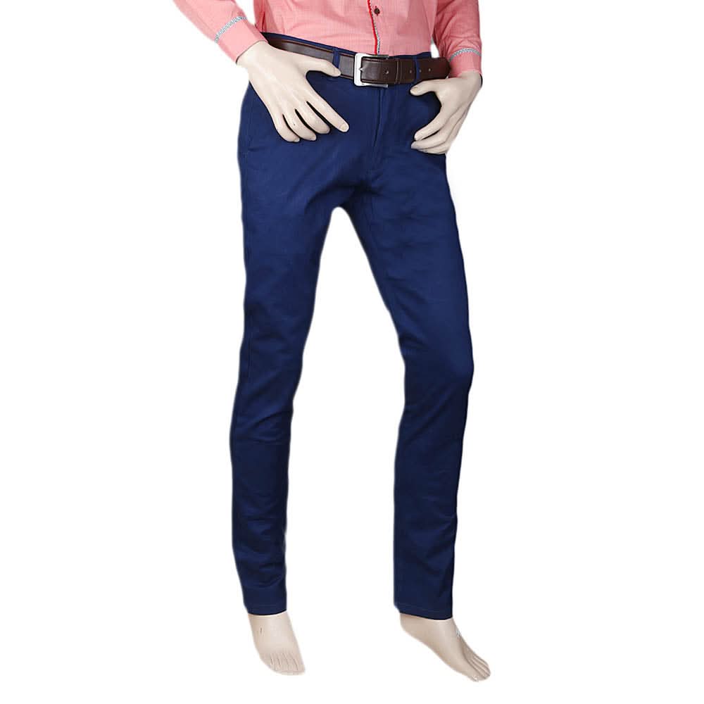 Mens Zara Men Fancy Cotton Chino Pant - Navy Blue, Men, Casual Pants And Jeans, Chase Value, Chase Value
