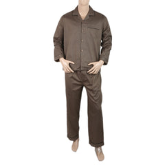 Mens Comfort Stripe Night Suit - Dark Brown, Men, Nightwear, Chase Value, Chase Value