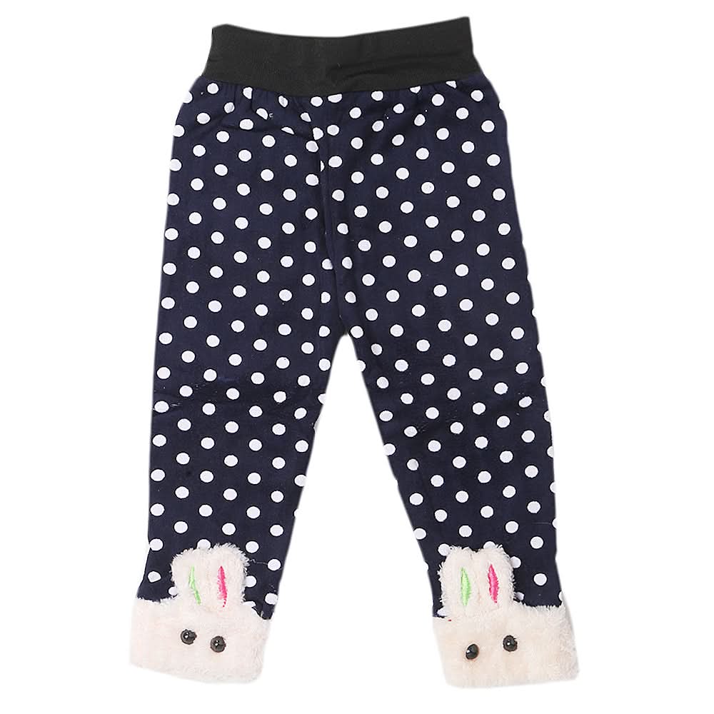 Girls Velvet Tights - Navy Blue, Kids, Tights Leggings And Pajama, Chase Value, Chase Value