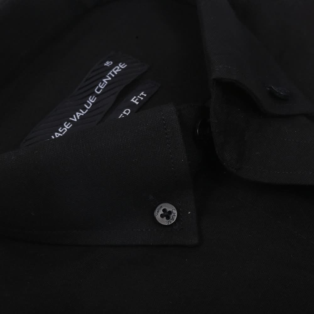 Men's Full Sleeves Formal Chambry Shirt - Black, Men, Shirts, Chase Value, Chase Value