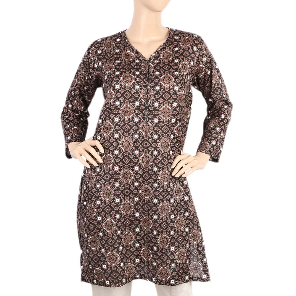 Mahnoor Printed Un-Stitched 1pcs Cotton Kurti - 04, Women, Unstitched Kurti, United Textiles, Chase Value