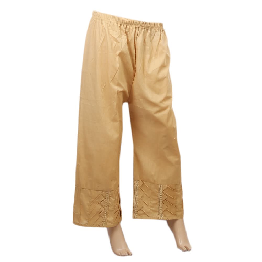 Women's Bell Bottom Pentax Trouser With Moti - Brown, Women, Pants & Tights, Chase Value, Chase Value