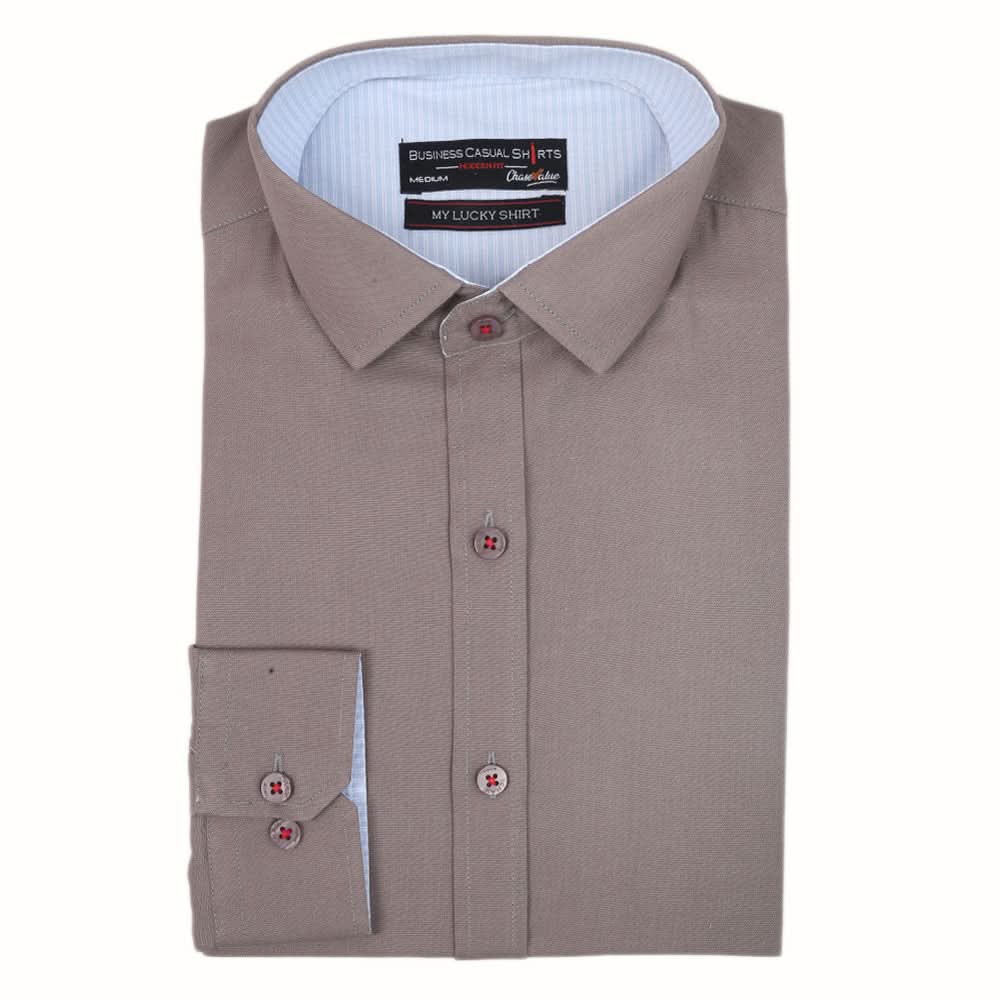 Men's Business Casual Shirt - Light Grey, Men, Shirts, Chase Value, Chase Value