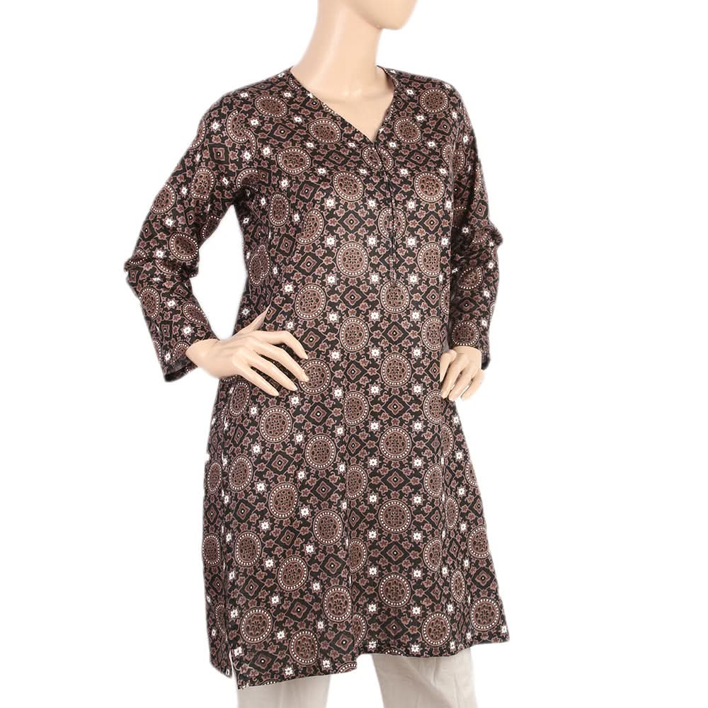 Mahnoor Printed Un-Stitched 1pcs Cotton Kurti - 04, Women, Unstitched Kurti, United Textiles, Chase Value