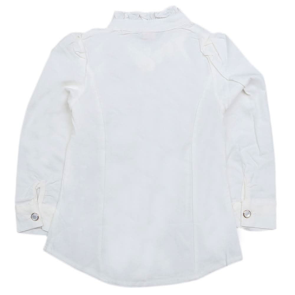 Girls Full Sleeves Shirt - White, Kids, Tops, Chase Value, Chase Value