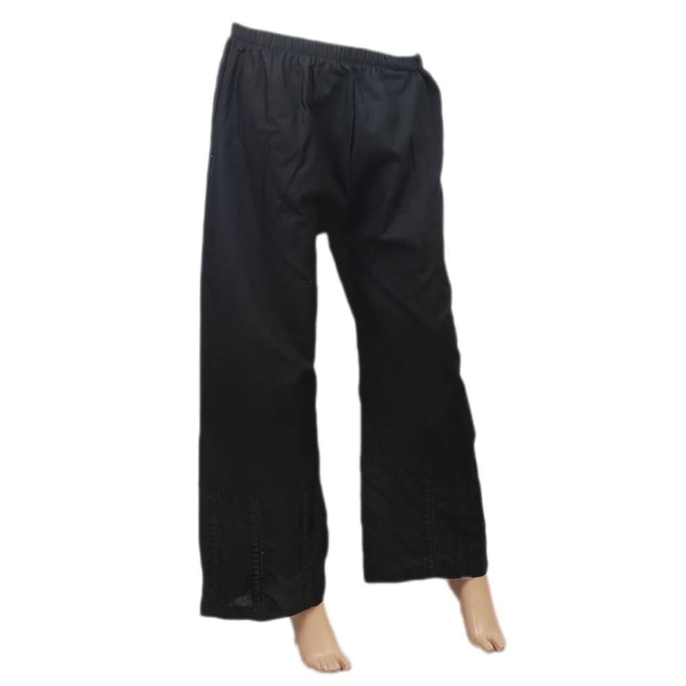 Women's Bell Bottom Pentax Trouser With Moti - Black, Women, Pants & Tights, Chase Value, Chase Value