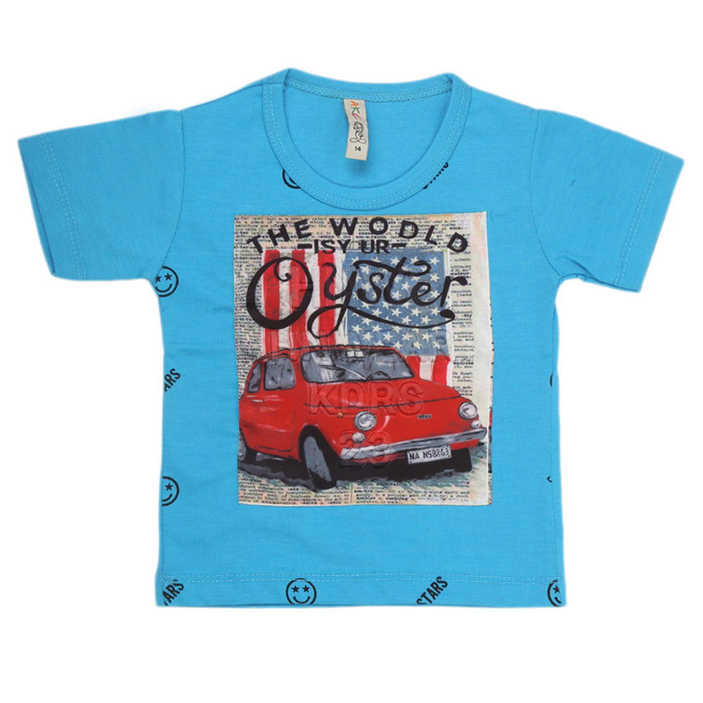 Boys Half Sleeves T-Shirt - Blue, Kids, Boys T-Shirts, Chase Value, Chase Value