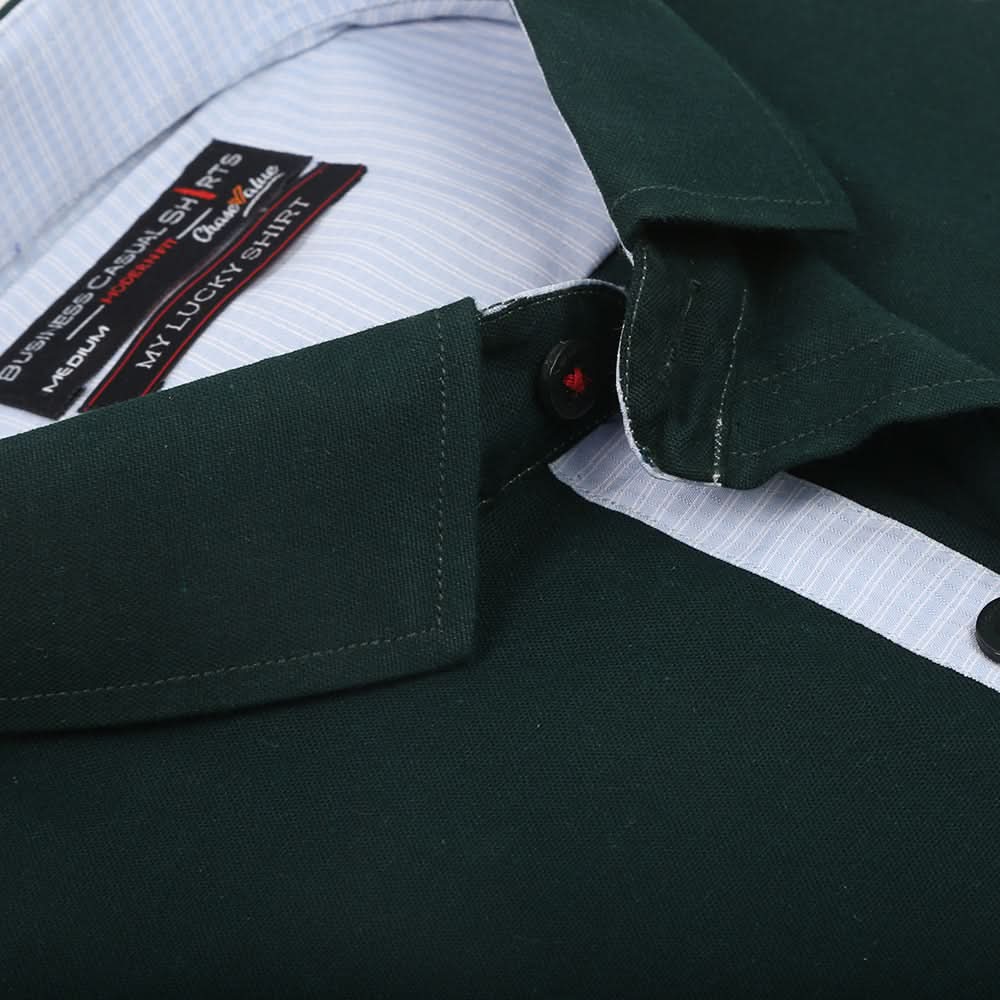 Men's Business Casual Shirt - Dark Green, Men, Shirts, Chase Value, Chase Value